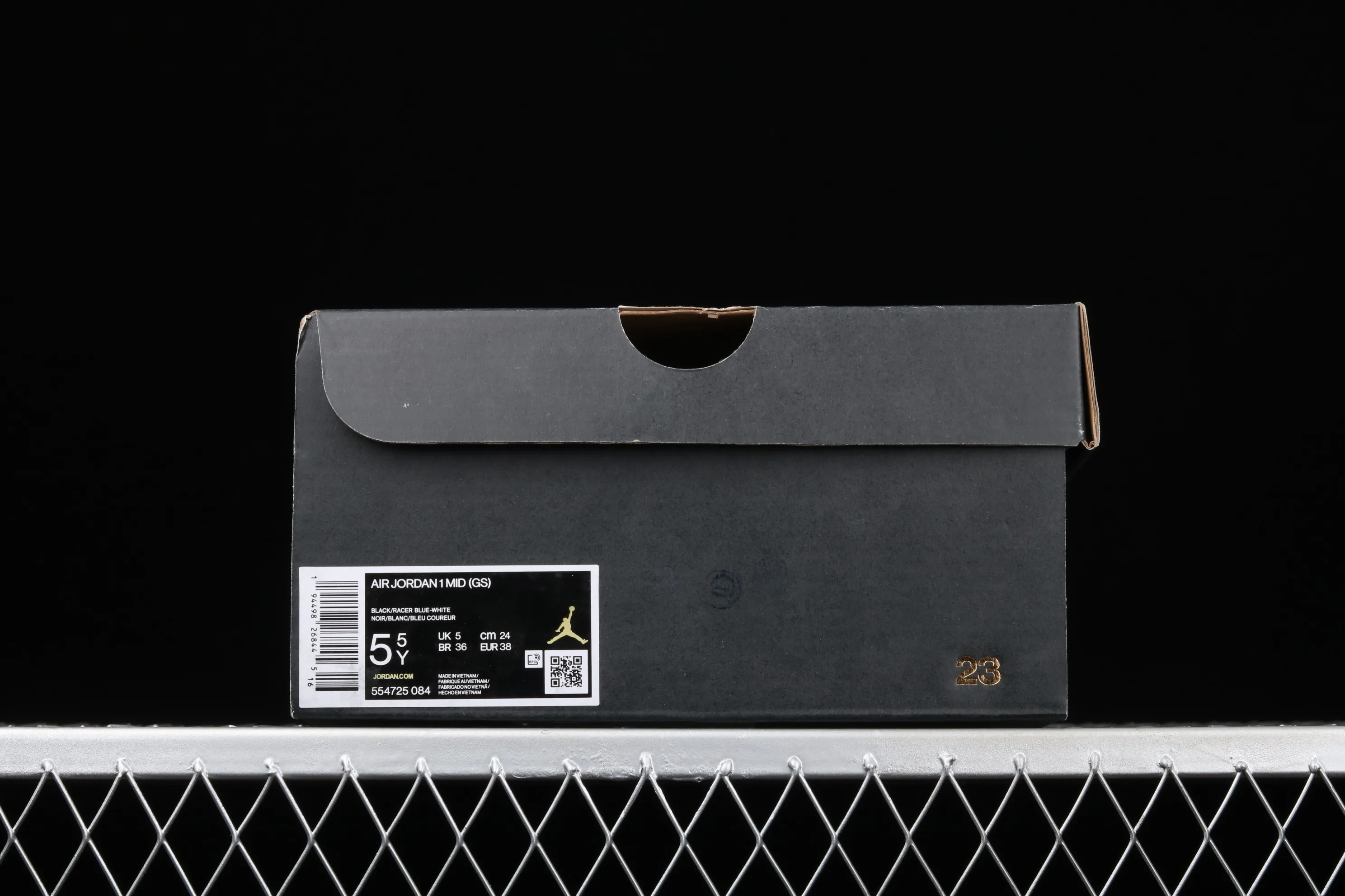 All Categories Air Jordan Jordan Series Basketball Shoes Air Jordan 1 Mid Special Price G Version Pure Original Air Jordan 1 Mid GS AJ1 Joe 1 Blue Panda China Basketball Shoes 554725-084